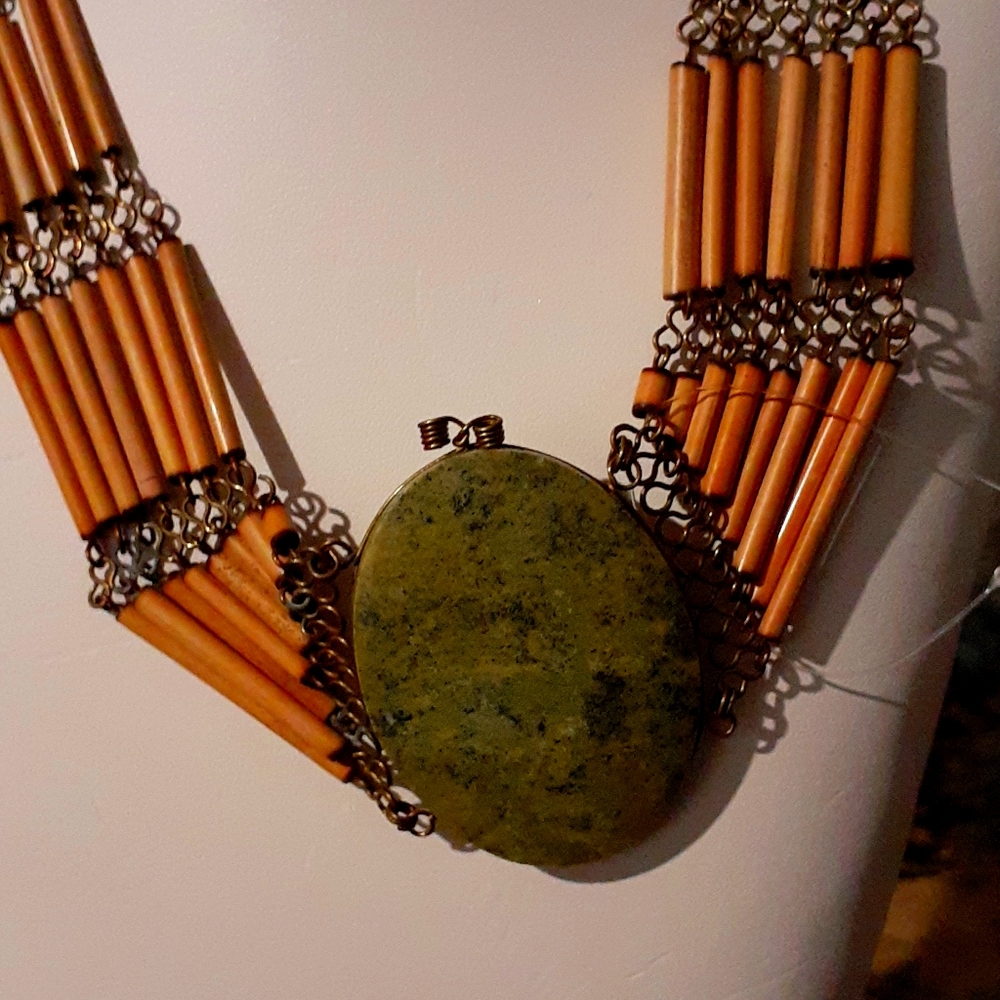 African vintage adventurine necklace